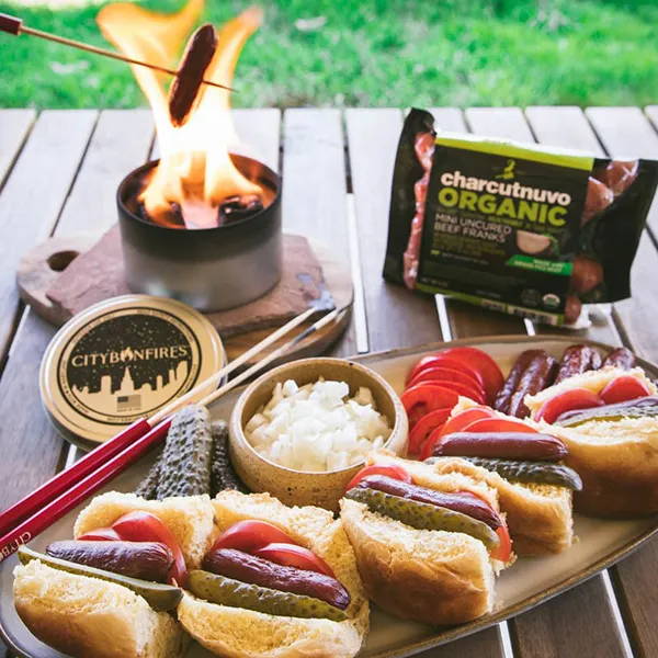 Roasted Mini Hot Dog Sliders Recipe with Charcutnuvo + City Bonfires