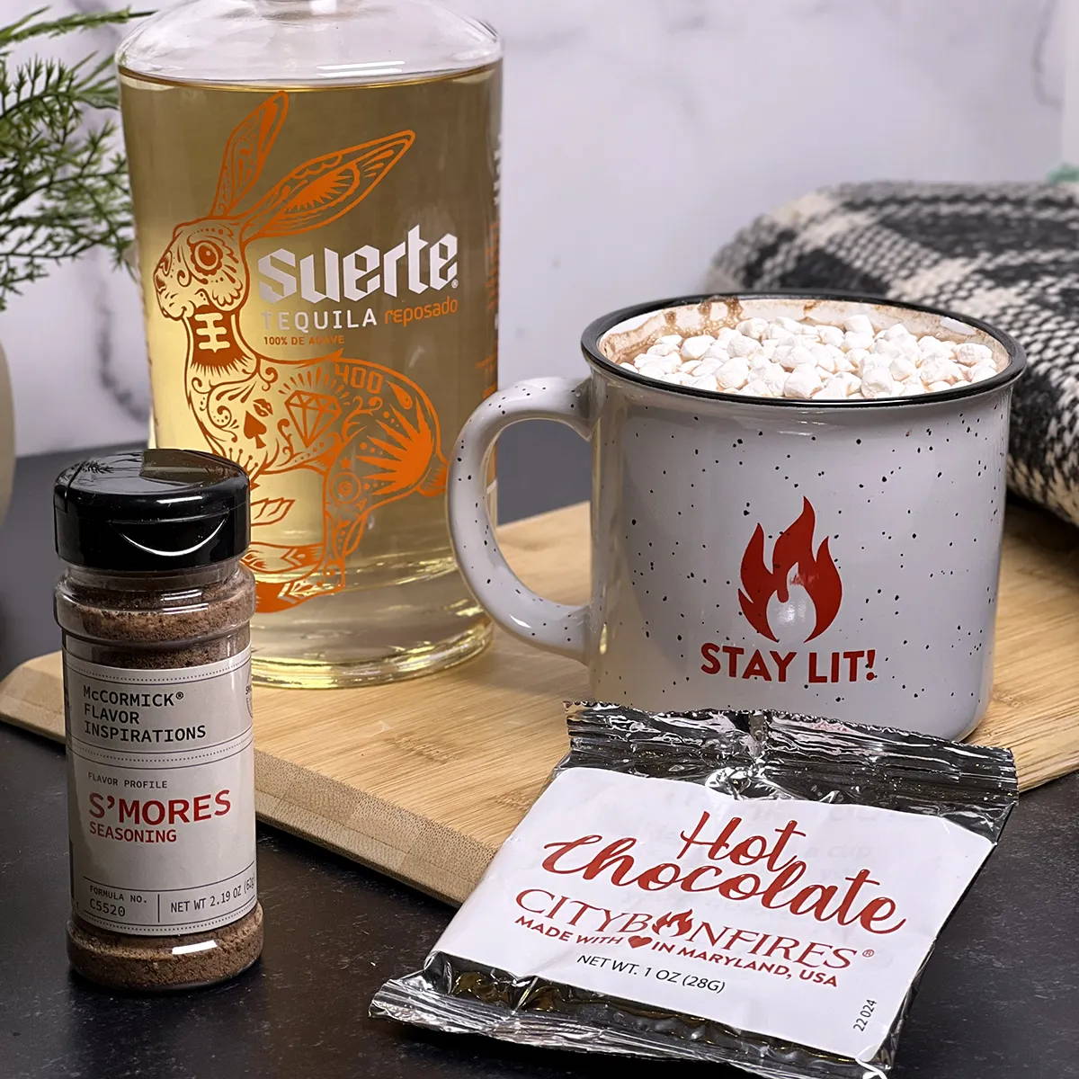 Mexican S’mores Flavored Hot Chocolate with Tequila Recipe