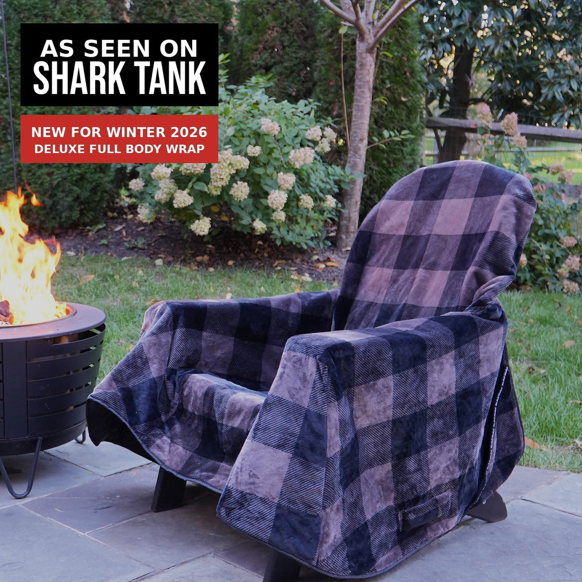 The Chair Blanket Deluxe - Gray Plaid