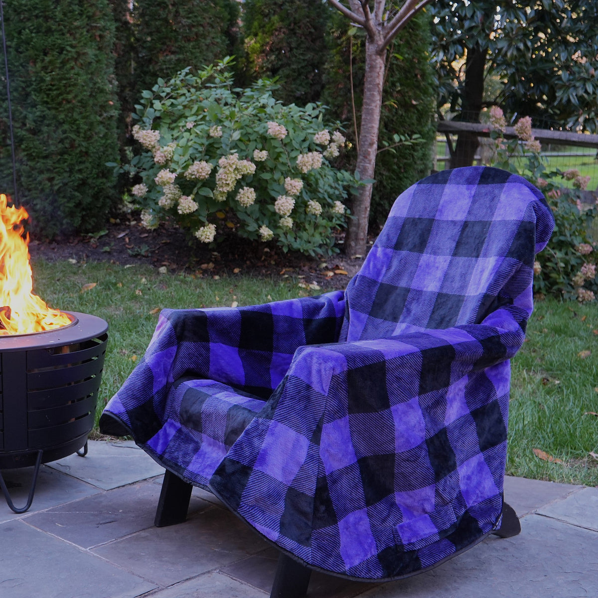 The Chair Blanket Deluxe - Purple Plaid